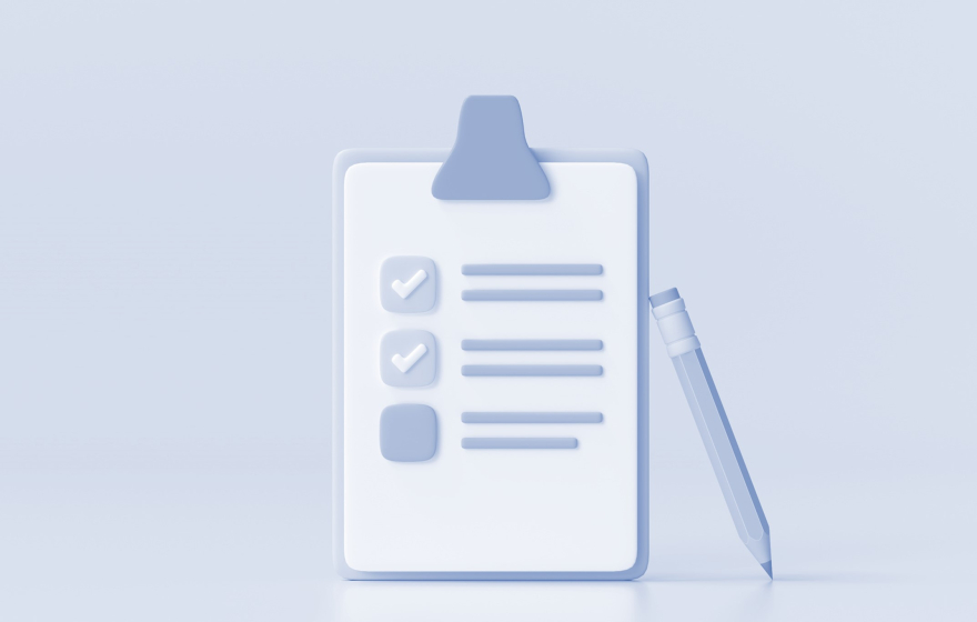 Checklist clipboard.