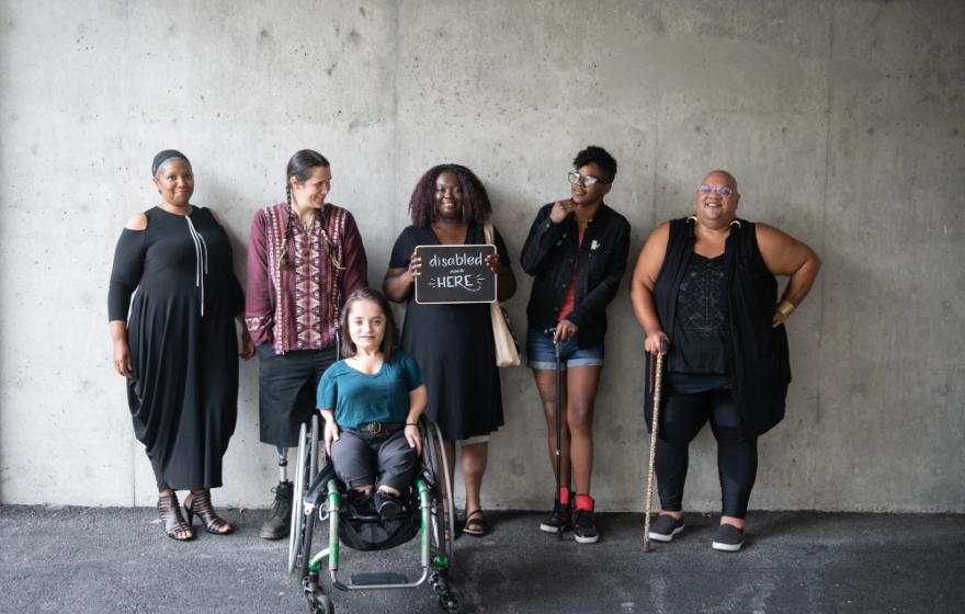 Group of Disabled people of different backgrounds.
