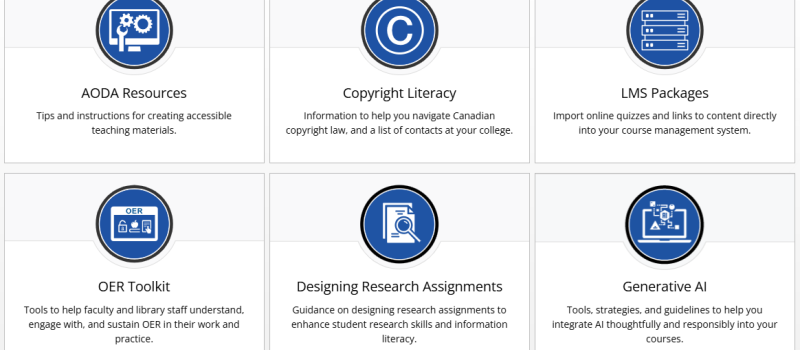 screenshot of the faculty toolkit in the Learning Portal
