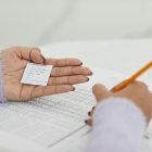 a student cheats on an exam