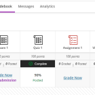 Blackboard Ultra grade centre screenshot